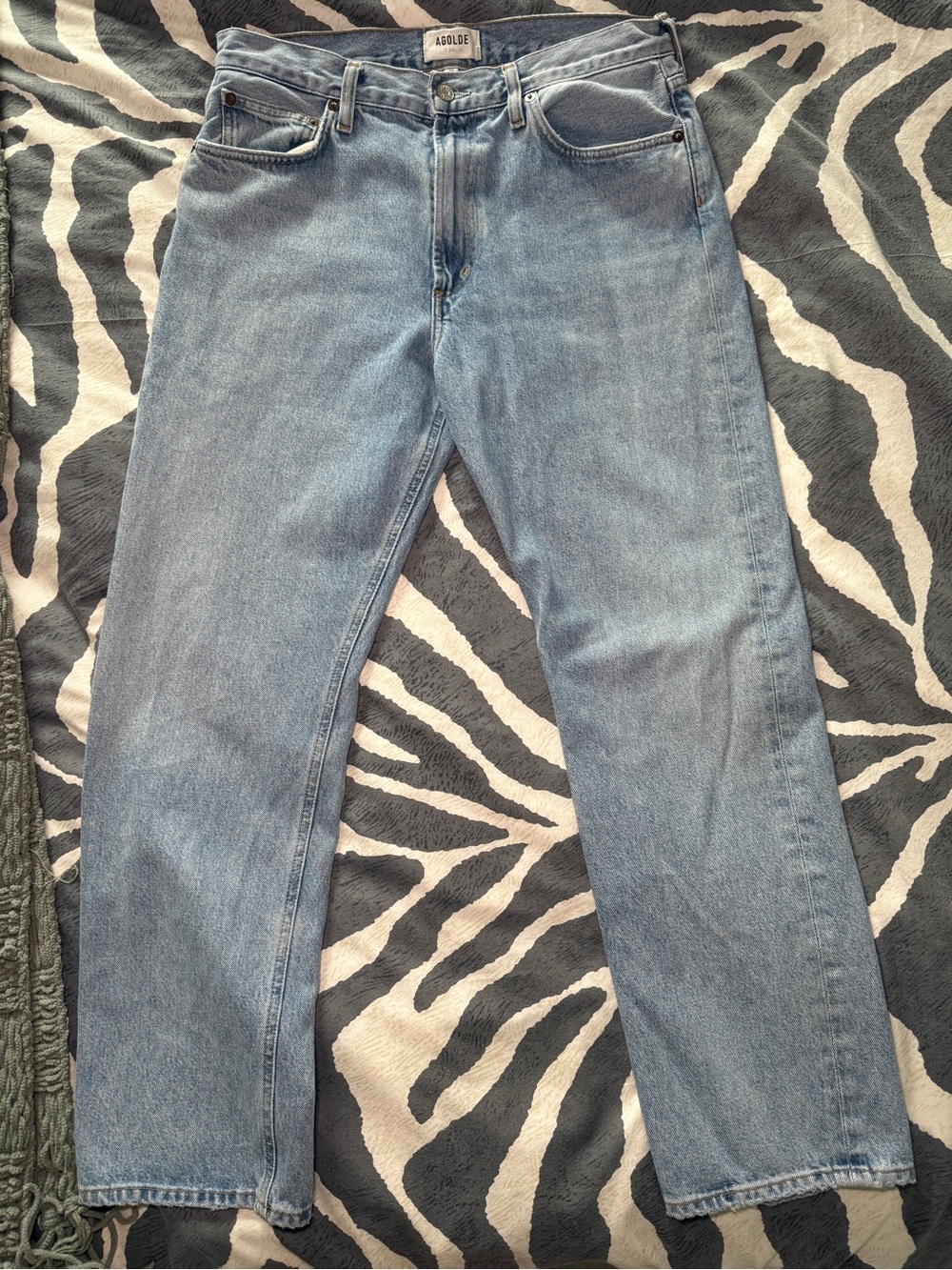 AGOLDE women’s straight leg light wash denim jeans - Picture 4 of 7